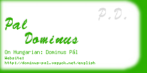 pal dominus business card